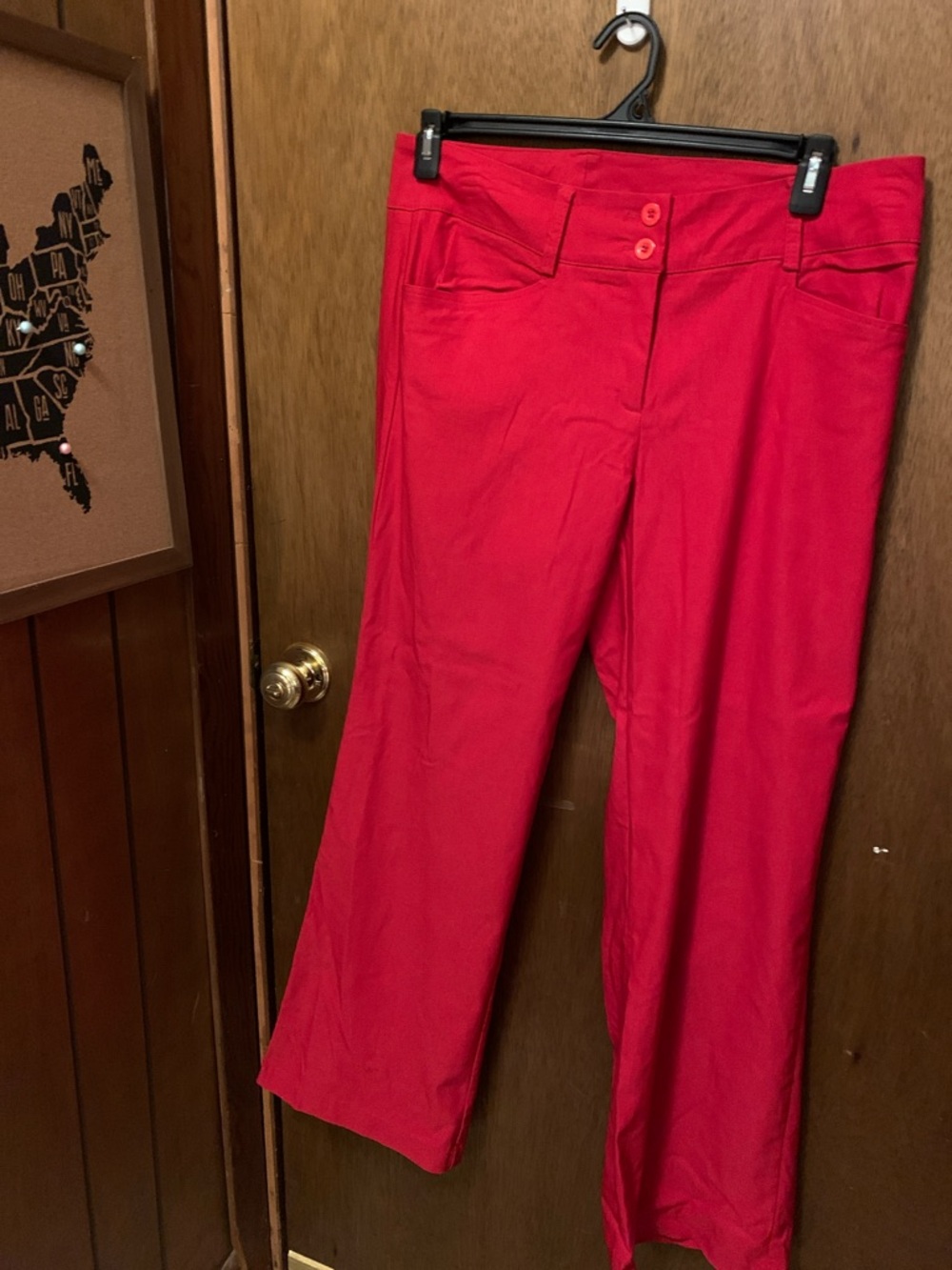 Zenobia Wide Leg Pants in Bright Red